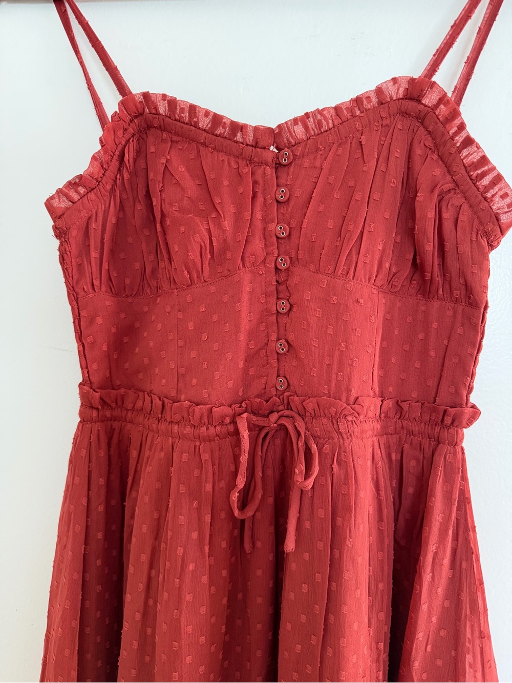 Patrons of peace women's rust red  Spaghetti Strap Sundress